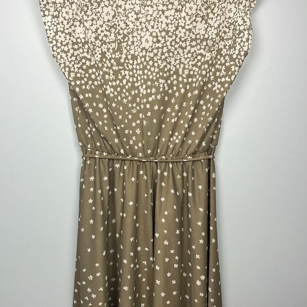 Malouf of Dallas vintage belted floral dress medium